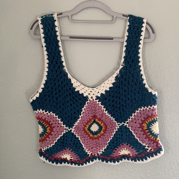Crochet Rainbow Tank - Picture 2 of 4